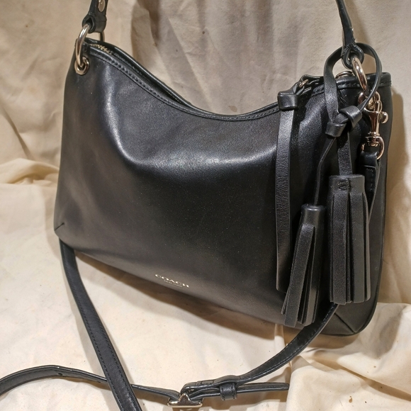 Coach Black Legacy Double Gusset Hobo Shoulder Bag - Picture 4 of 15